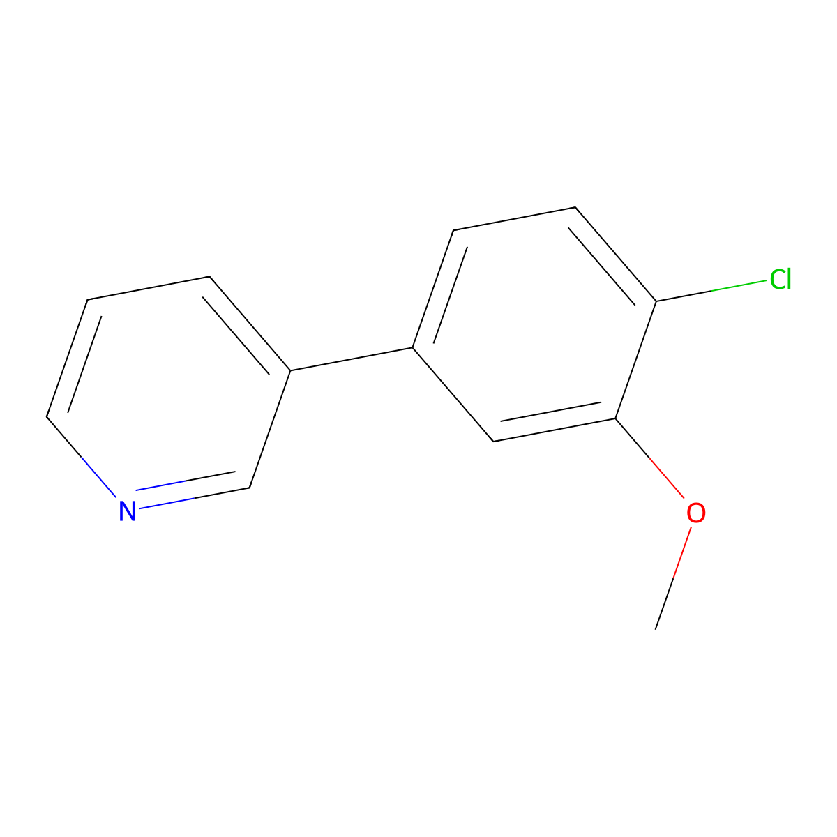 3-(4-Chloro-3-methoxyphenyl)pyridine molecular structure, CAS 1214378-56-9
