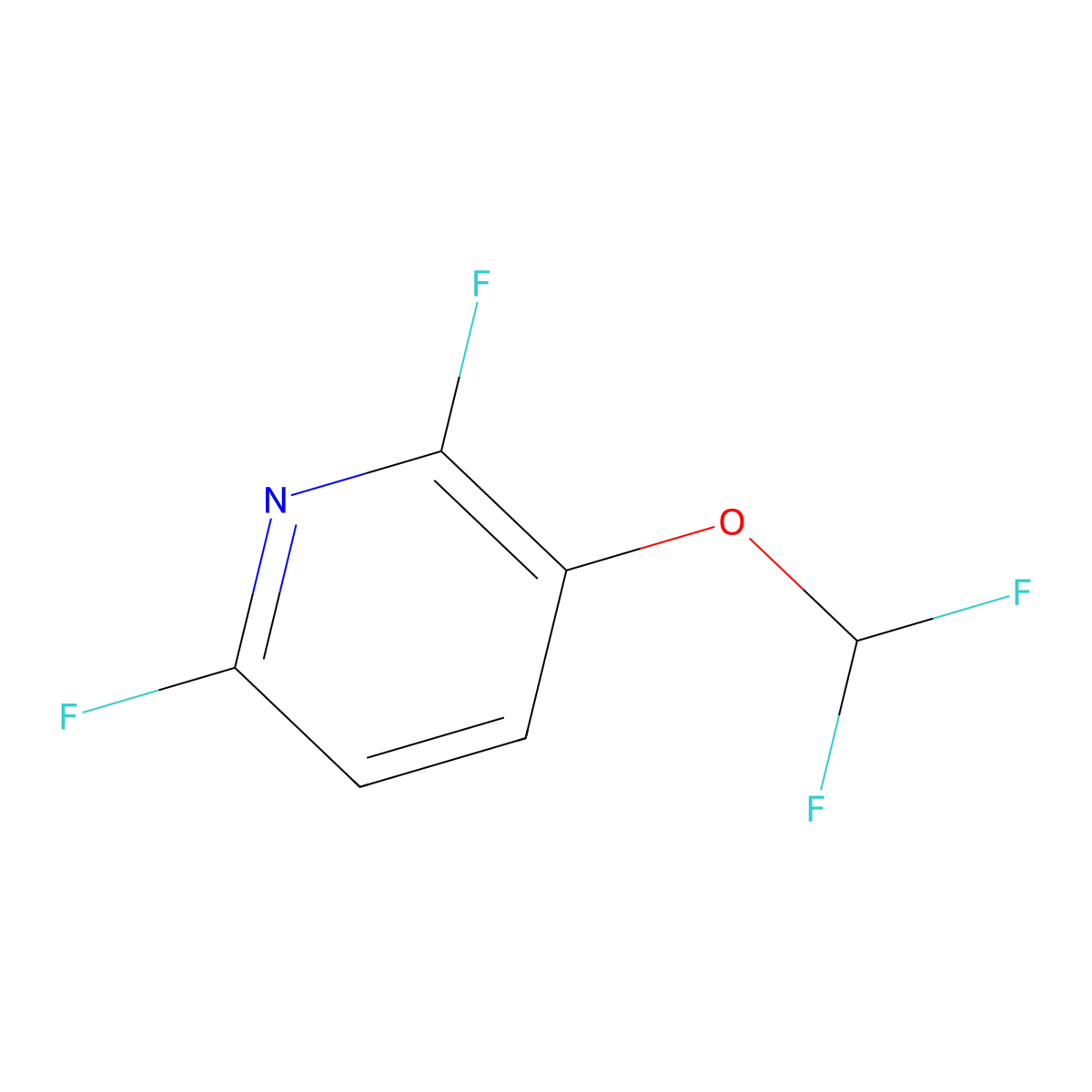 3-(Difluoromethoxy)-2,6-difluoropyridine molecular structure, CAS 1214378-57-0