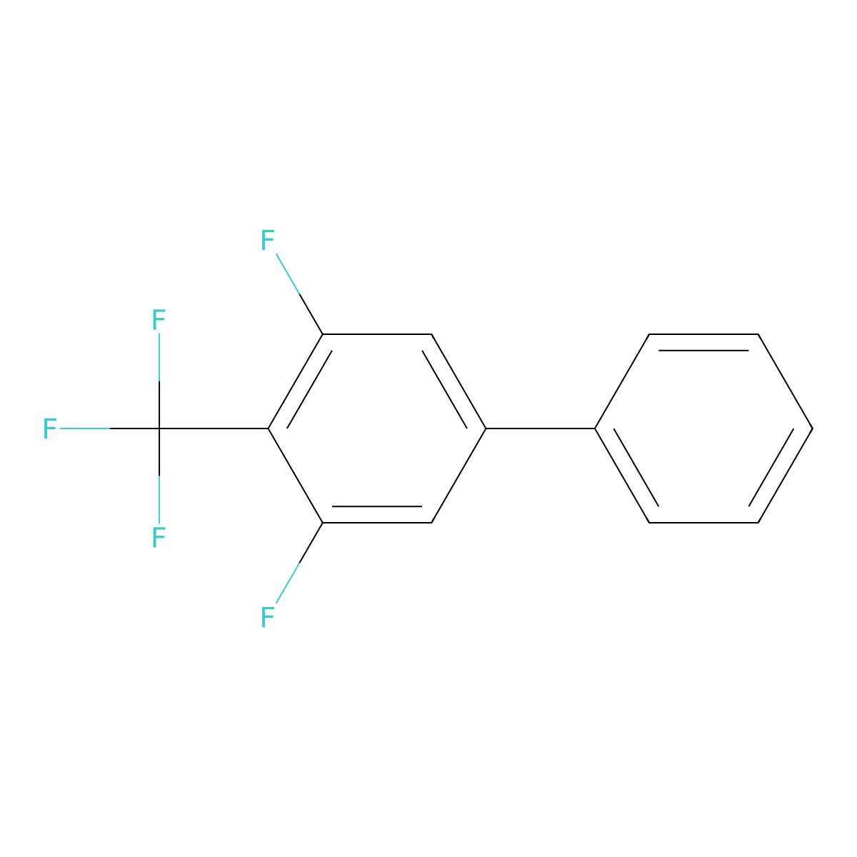3,5-Difluoro-4-(trifluoromethyl)biphenyl molecular structure, CAS 1214378-62-7