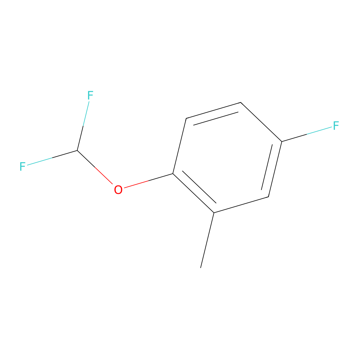 1-(Difluoromethoxy)-4-fluoro-2-methyl-benzene molecular structure, CAS 1214378-64-9
