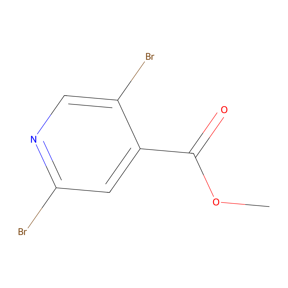 Methyl 2,5-dibromopyridine-4-carboxylate molecular structure, CAS 1214378-73-0