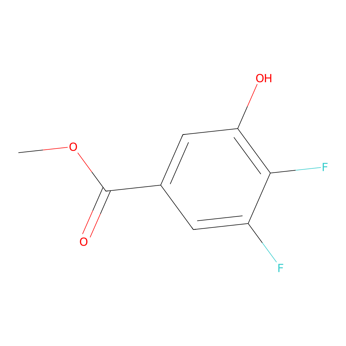 Methyl 3,4-difluoro-5-hydroxybenzoate molecular structure, CAS 1214378-78-5