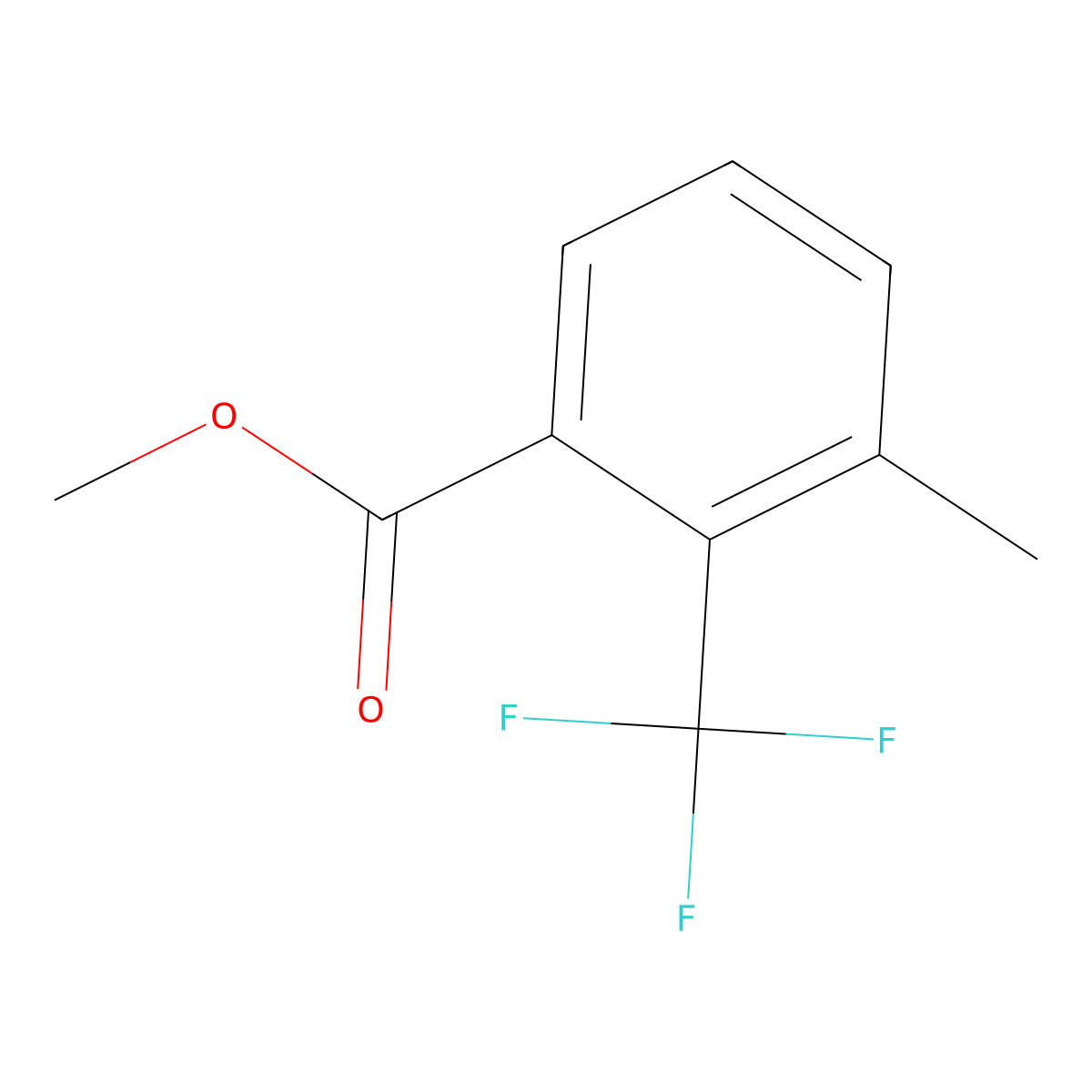 Methyl 3-methyl-2-(trifluoromethyl)benzoate molecular structure, CAS 1214378-85-4