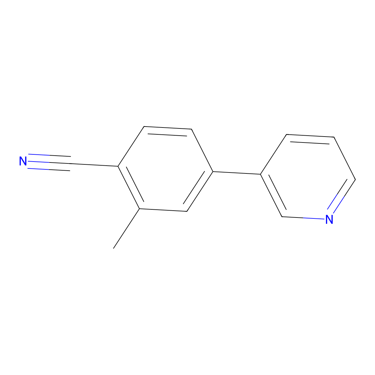 2-Methyl-4-(pyridin-3-yl)benzonitrile molecular structure, CAS 1214378-87-6