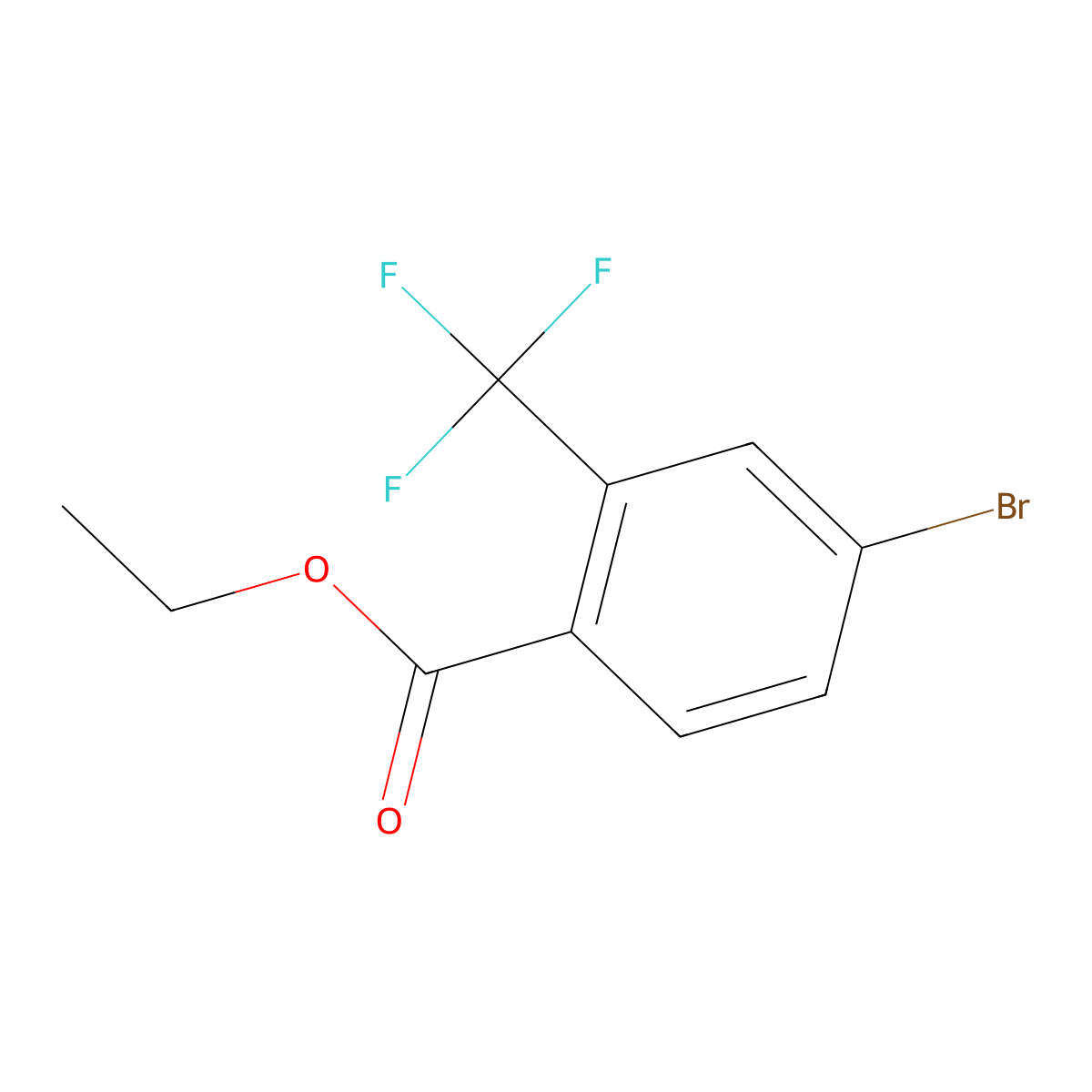 Ethyl 4-bromo-2-(trifluoromethyl)benzoate molecular structure, CAS 1214378-94-5