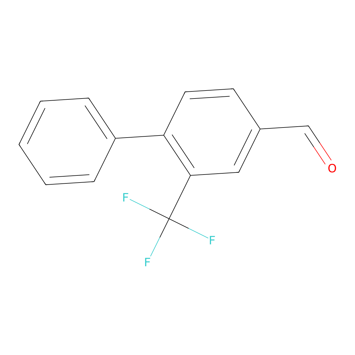 4-Formyl-2-(trifluoromethyl)biphenyl molecular structure, CAS 1214379-03-9
