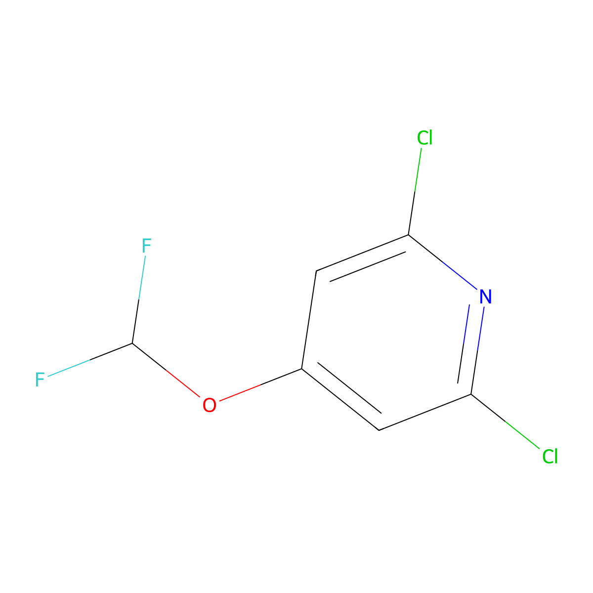 2,6-Dichloro-4-(difluoromethoxy)pyridine molecular structure, CAS 1214379-42-6