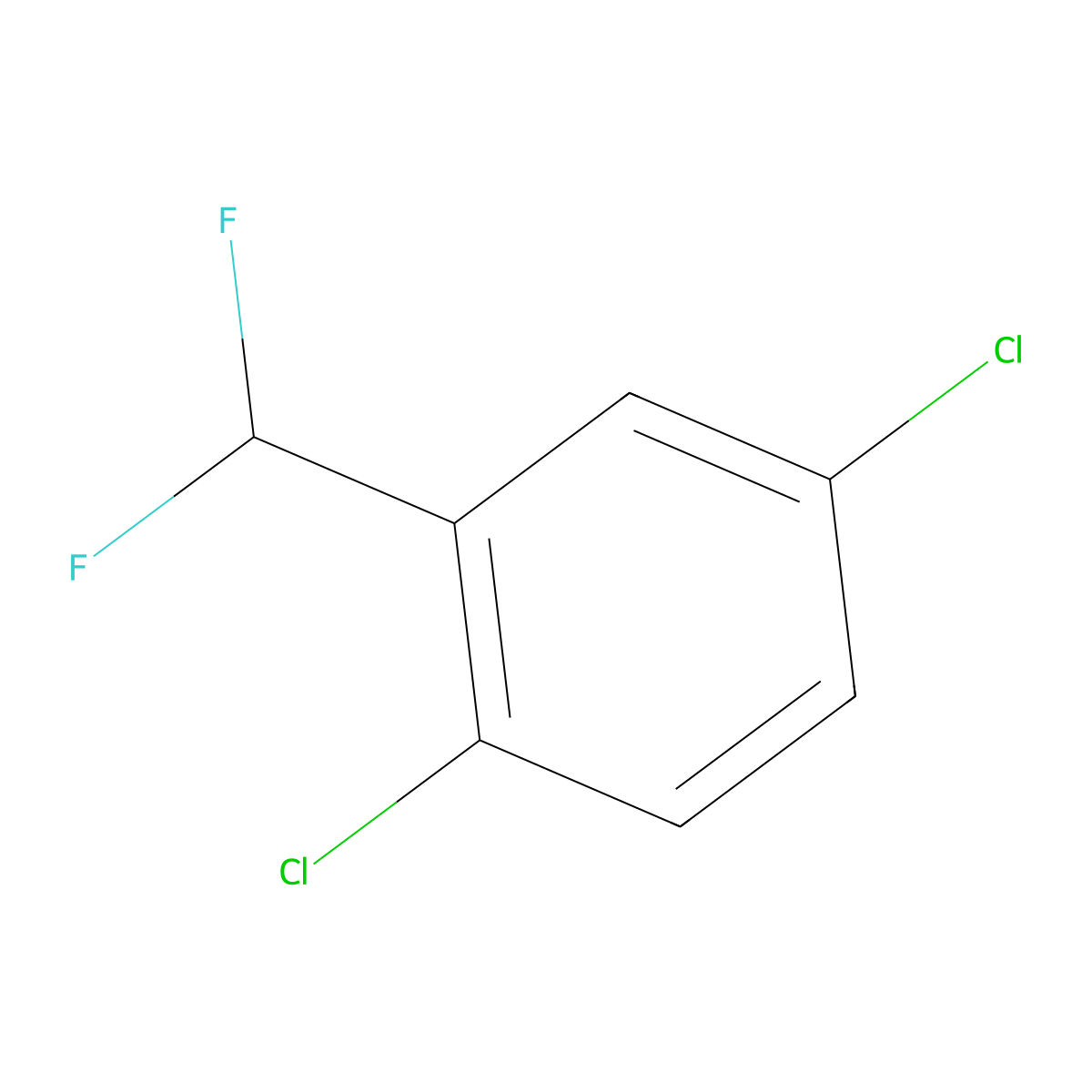 1,4-Dichloro-2-(difluoromethyl)benzene molecular structure, CAS 1214379-60-8