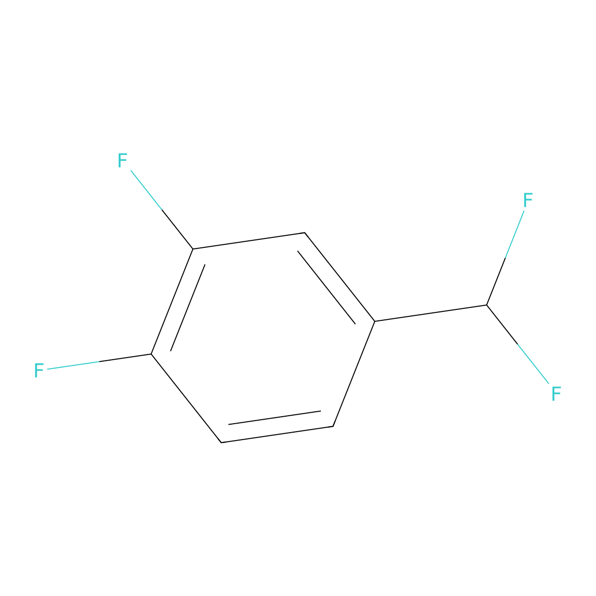 4-(Difluoromethyl)-1,2-difluorobenzene molecular structure, CAS 1214379-64-2