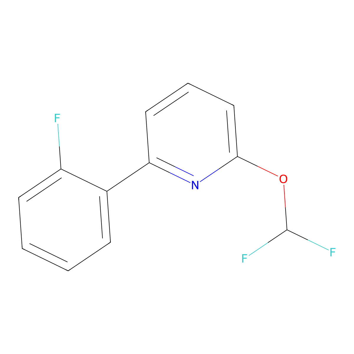 2-(Difluoromethoxy)-6-(2-fluorophenyl)pyridine molecular structure, CAS 1214379-65-3