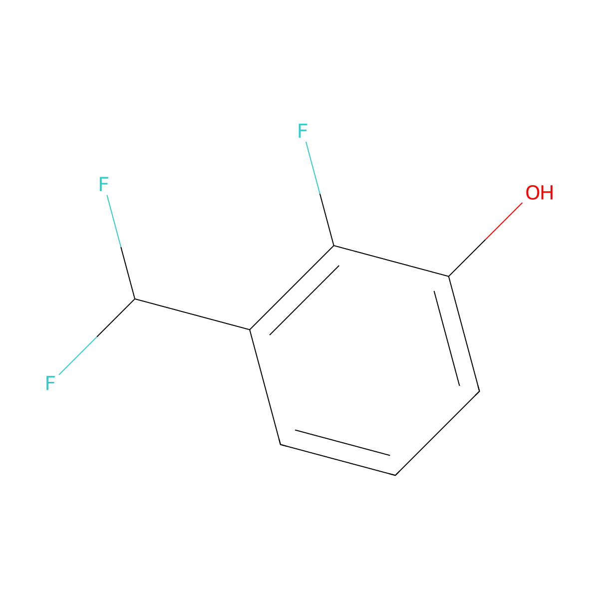 3-(Difluoromethyl)-2-fluorophenol molecular structure, CAS 1214379-67-5