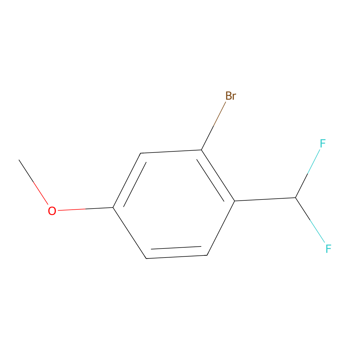 2-Bromo-1-(difluoromethyl)-4-methoxybenzene molecular structure, CAS 1214379-79-9