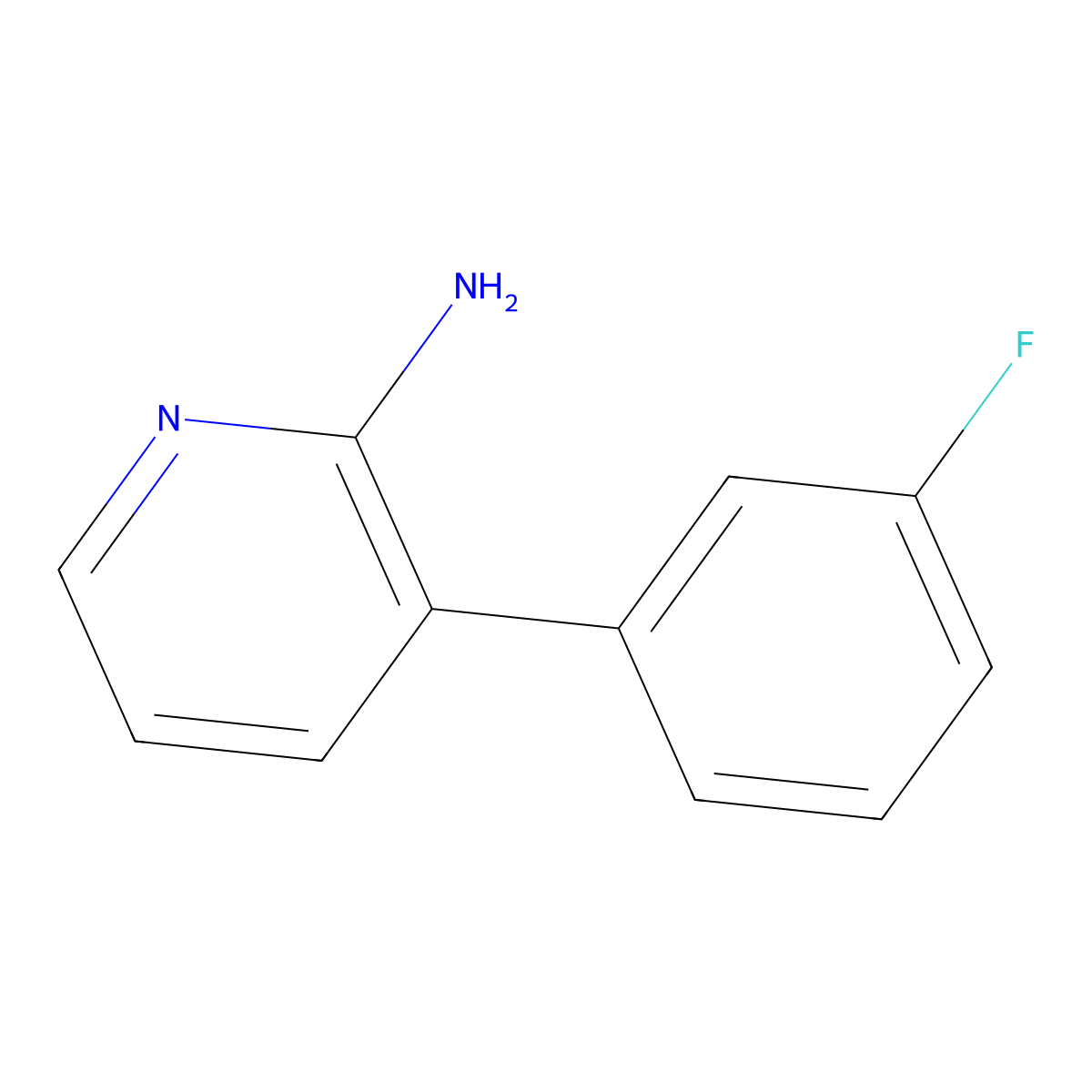 3-(3-Fluorophenyl)pyridin-2-amine molecular structure, CAS 1214379-93-7