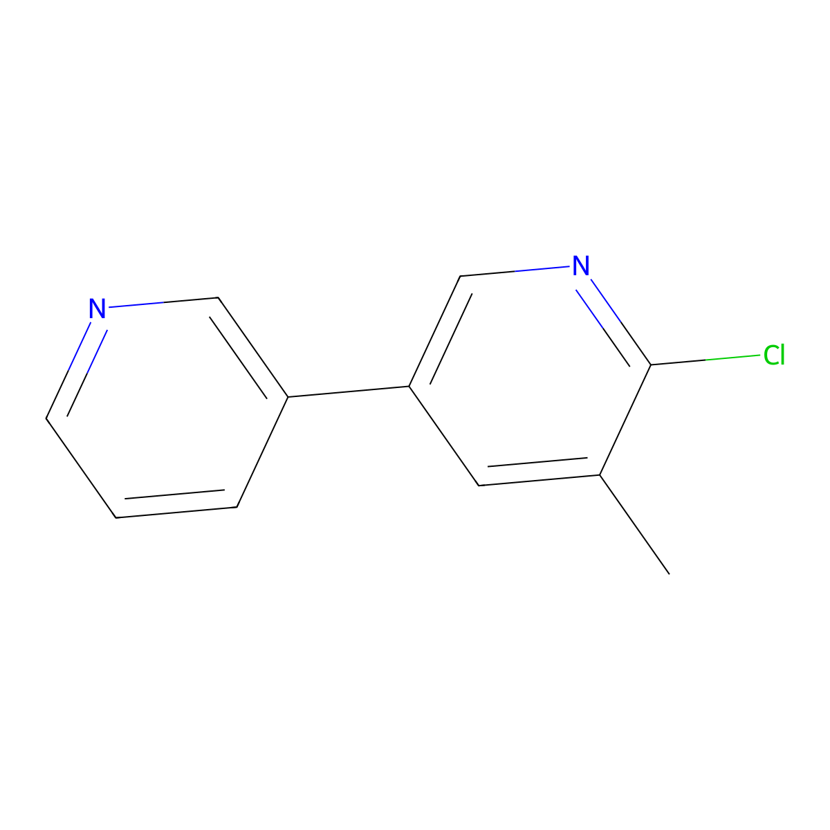 6-Chloro-5-methyl-3,3'-bipyridine molecular structure, CAS 1214379-94-8