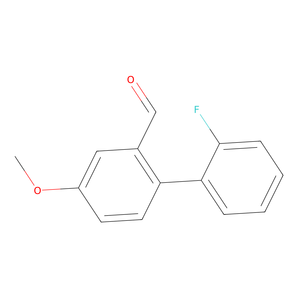 2-(2-Fluorophenyl)-5-methoxybenzaldehyde molecular structure, CAS 1214379-95-9