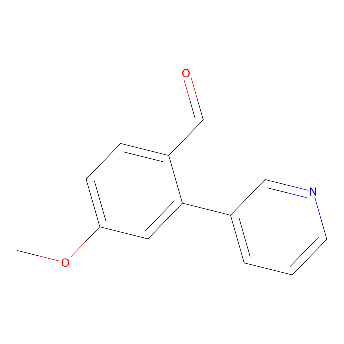 4-Methoxy-2-(pyridin-3-yl)benzaldehyde molecular structure, CAS 1214380-28-5