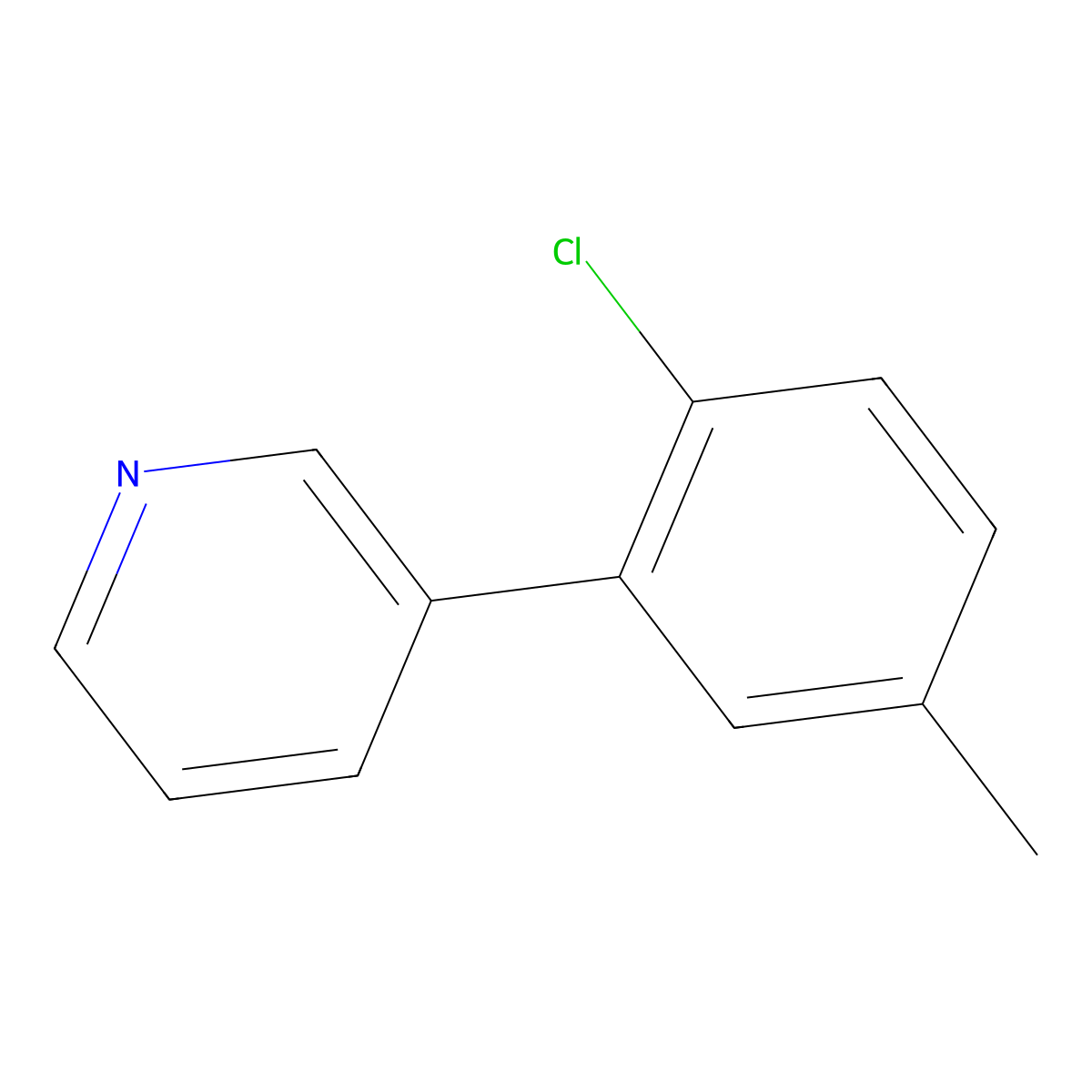 3-(2-Chloro-5-methylphenyl)pyridine molecular structure, CAS 1214380-47-8