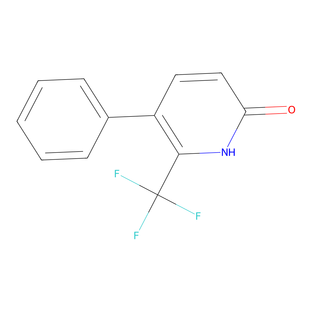6-Hydroxy-3-phenyl-2-(trifluoromethyl)pyridine molecular structure, CAS 1214380-66-1