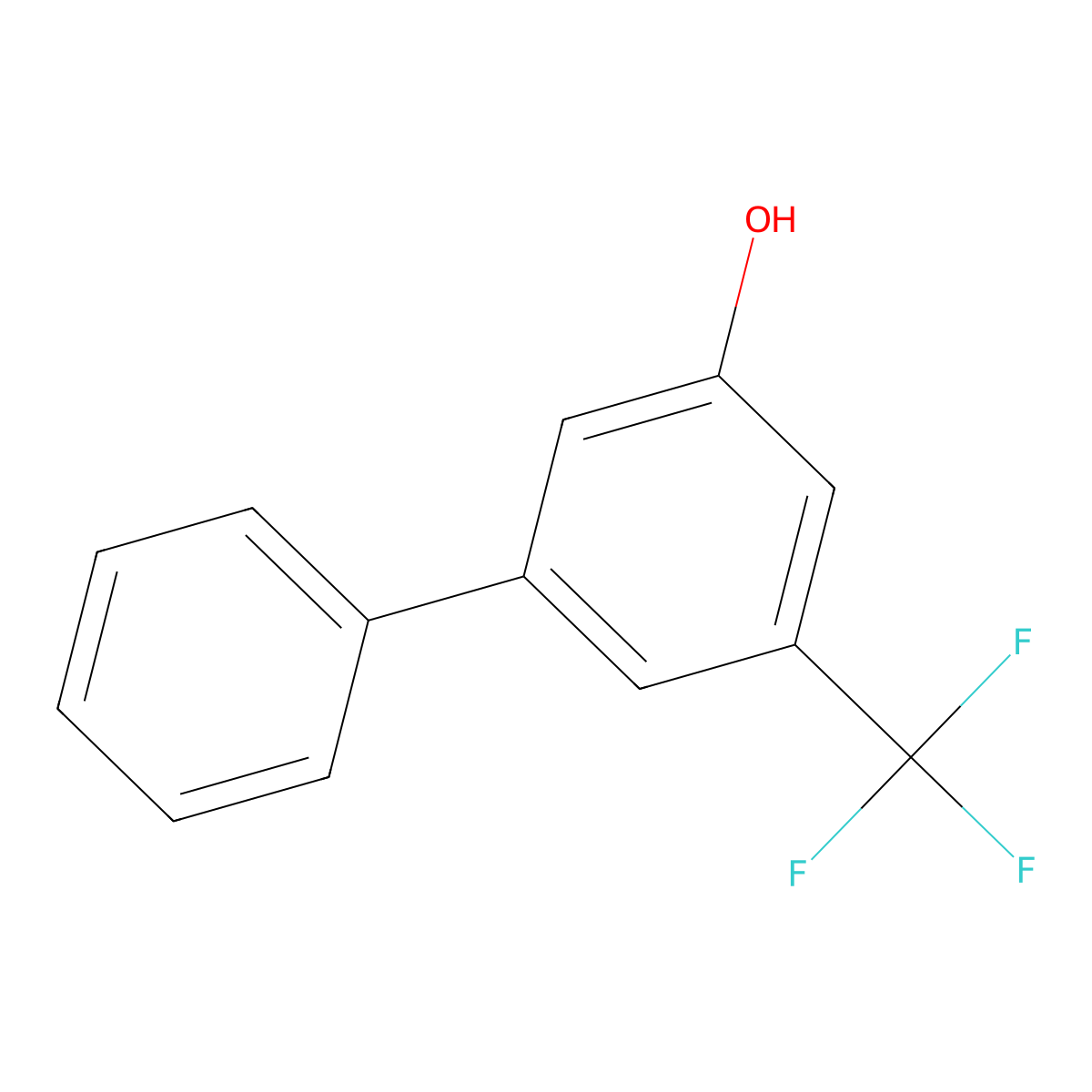 5-Phenyl-3-trifluoromethylphenol molecular structure, CAS 1214380-76-3