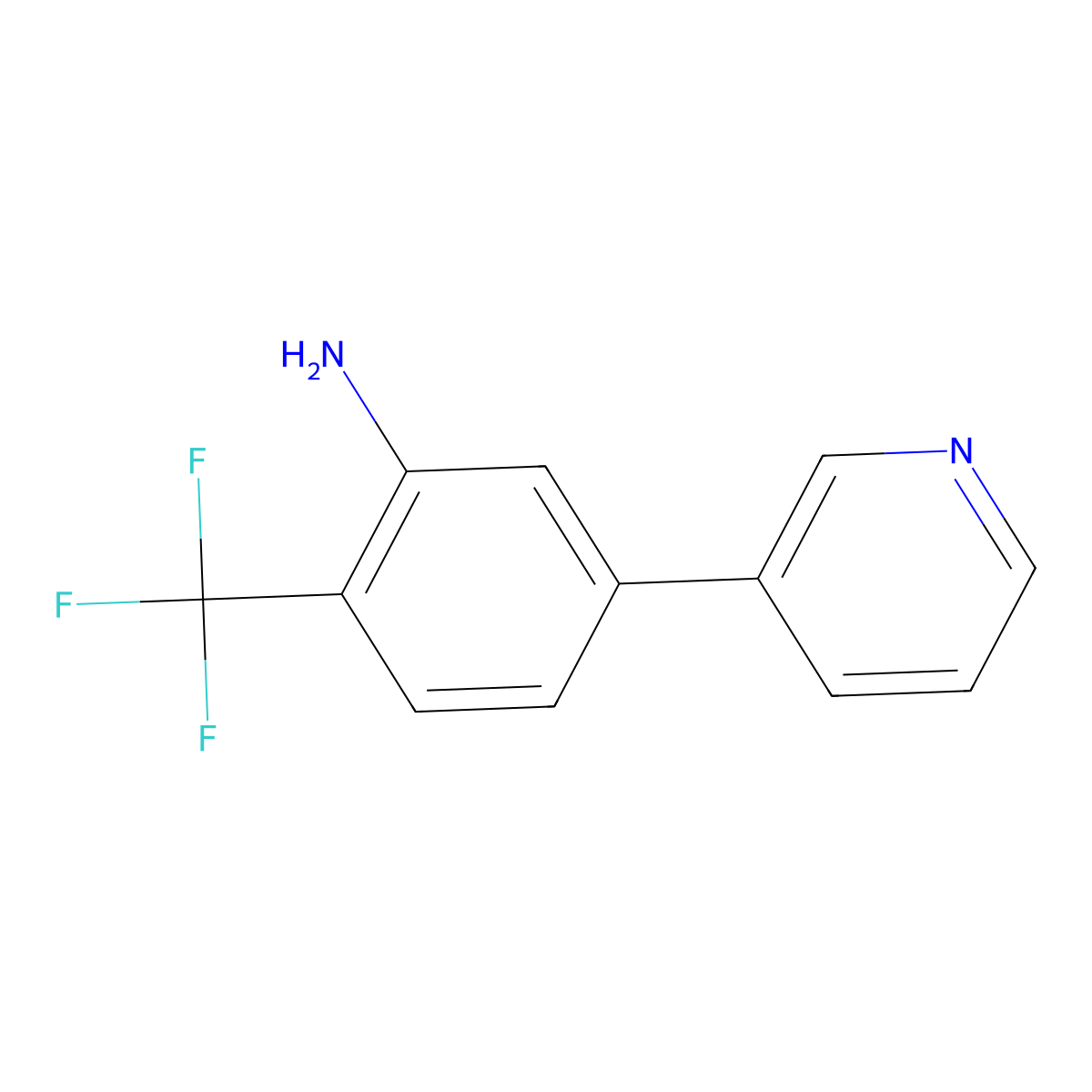 5-Pyridin-3-yl-2-(trifluoromethyl)aniline molecular structure, CAS 1214380-78-5
