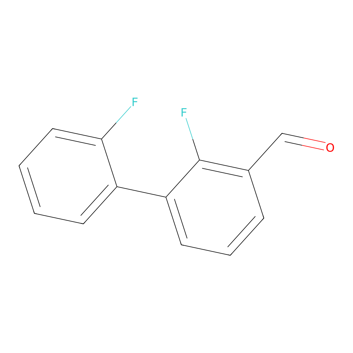 2,2'-Difluoro-[1,1'-biphenyl]-3-carbaldehyde molecular structure, CAS 1214380-81-0