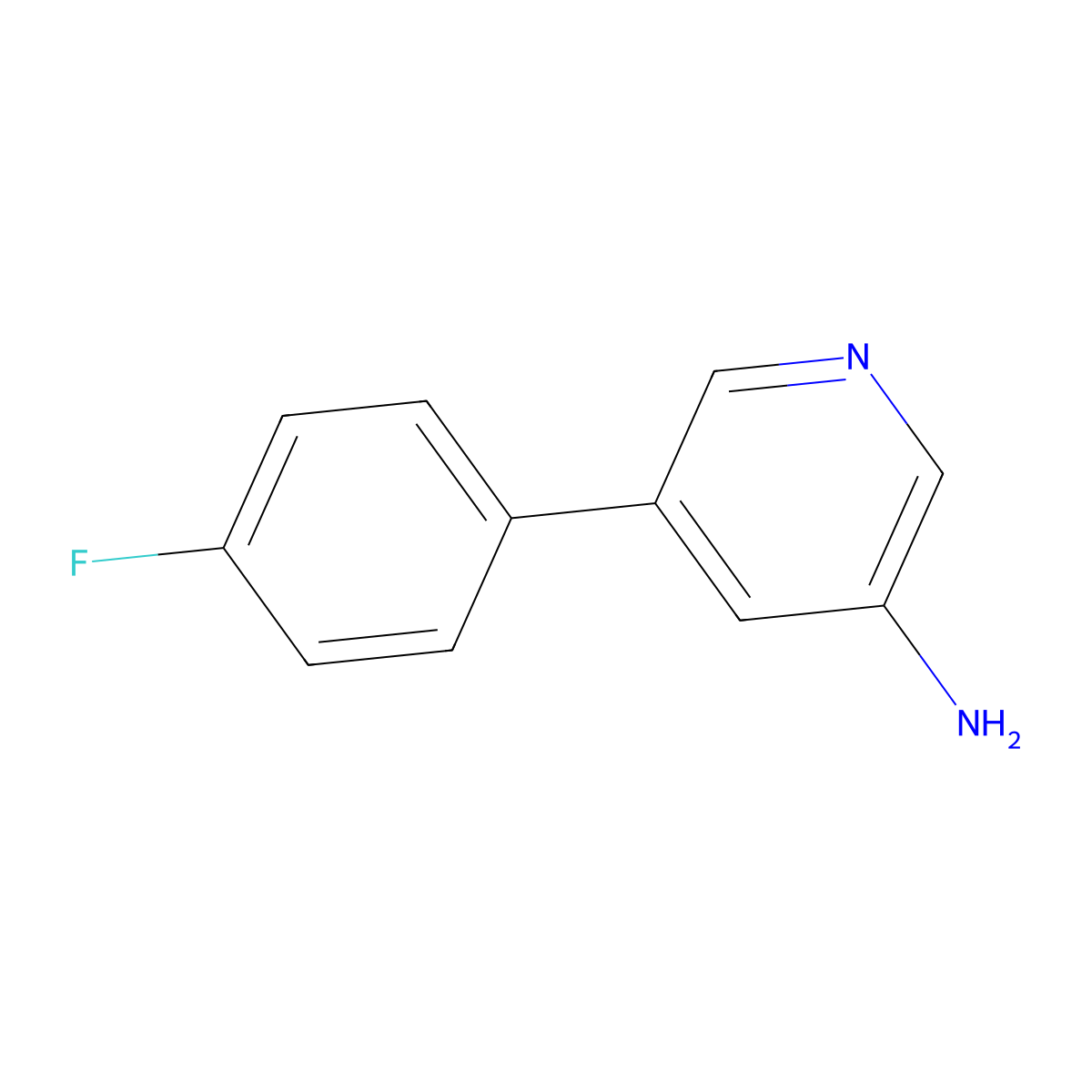 5-(4-Fluorophenyl)pyridin-3-amine molecular structure, CAS 1214380-91-2