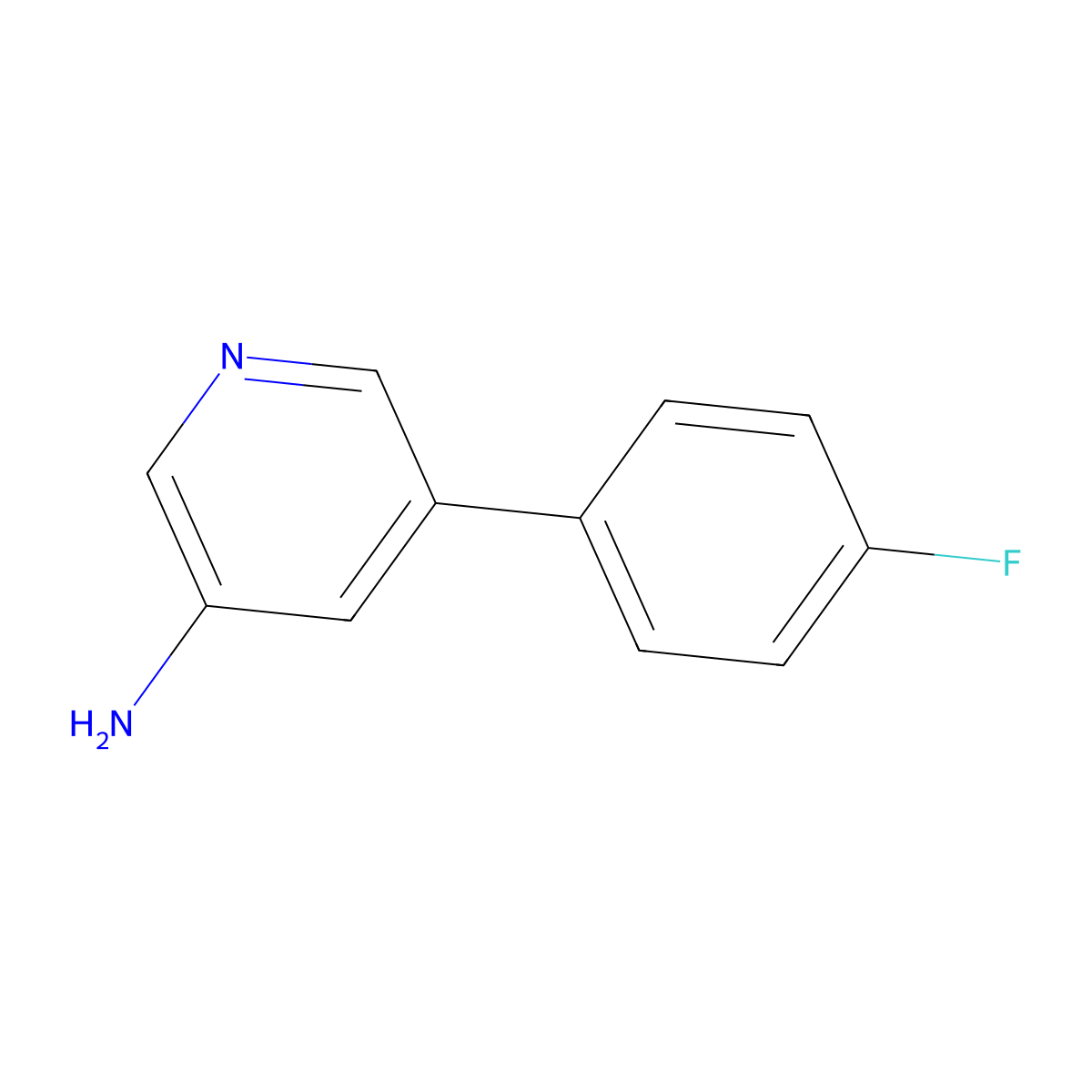 5-(4-Fluorophenyl)pyridin-3-amine molecular structure, CAS 1214380-91-2
