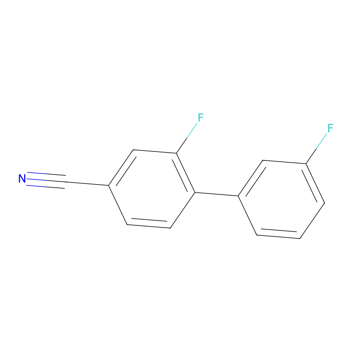 3-Fluoro-4-(3-fluorophenyl)benzonitrile molecular structure, CAS 1214381-29-9