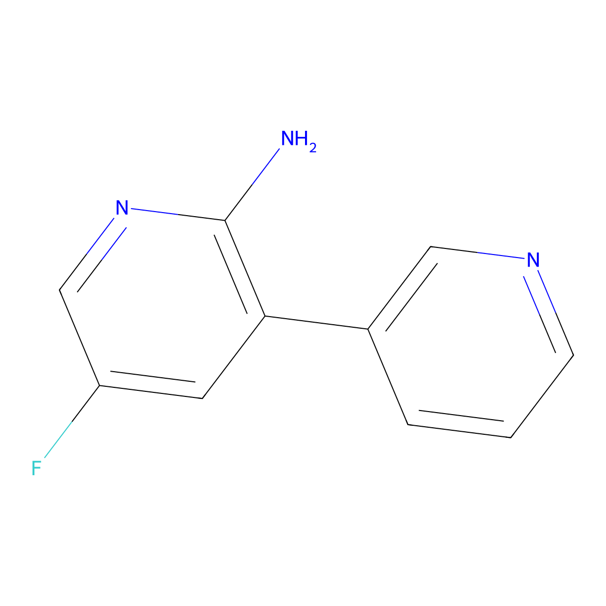 5-Fluoro-[3,3'-bipyridin]-2-amine molecular structure, CAS 1214381-34-6
