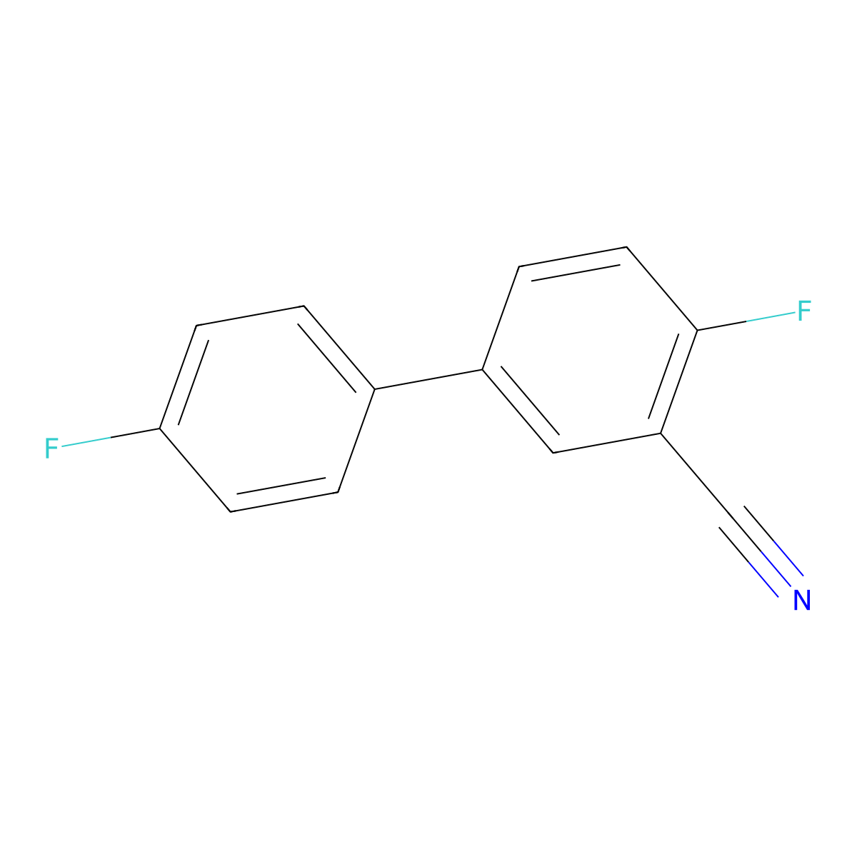 4,4'-Difluoro-[1,1'-biphenyl]-3-carbonitrile molecular structure, CAS 1214381-36-8