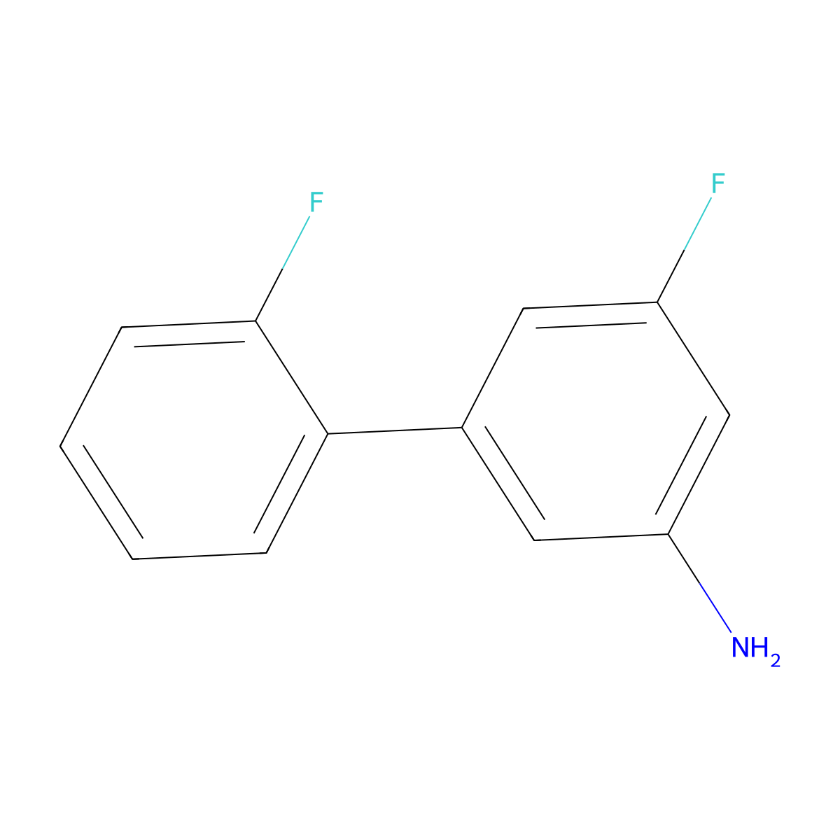 3-Fluoro-5-(2-fluorophenyl)aniline molecular structure, CAS 1214381-84-6