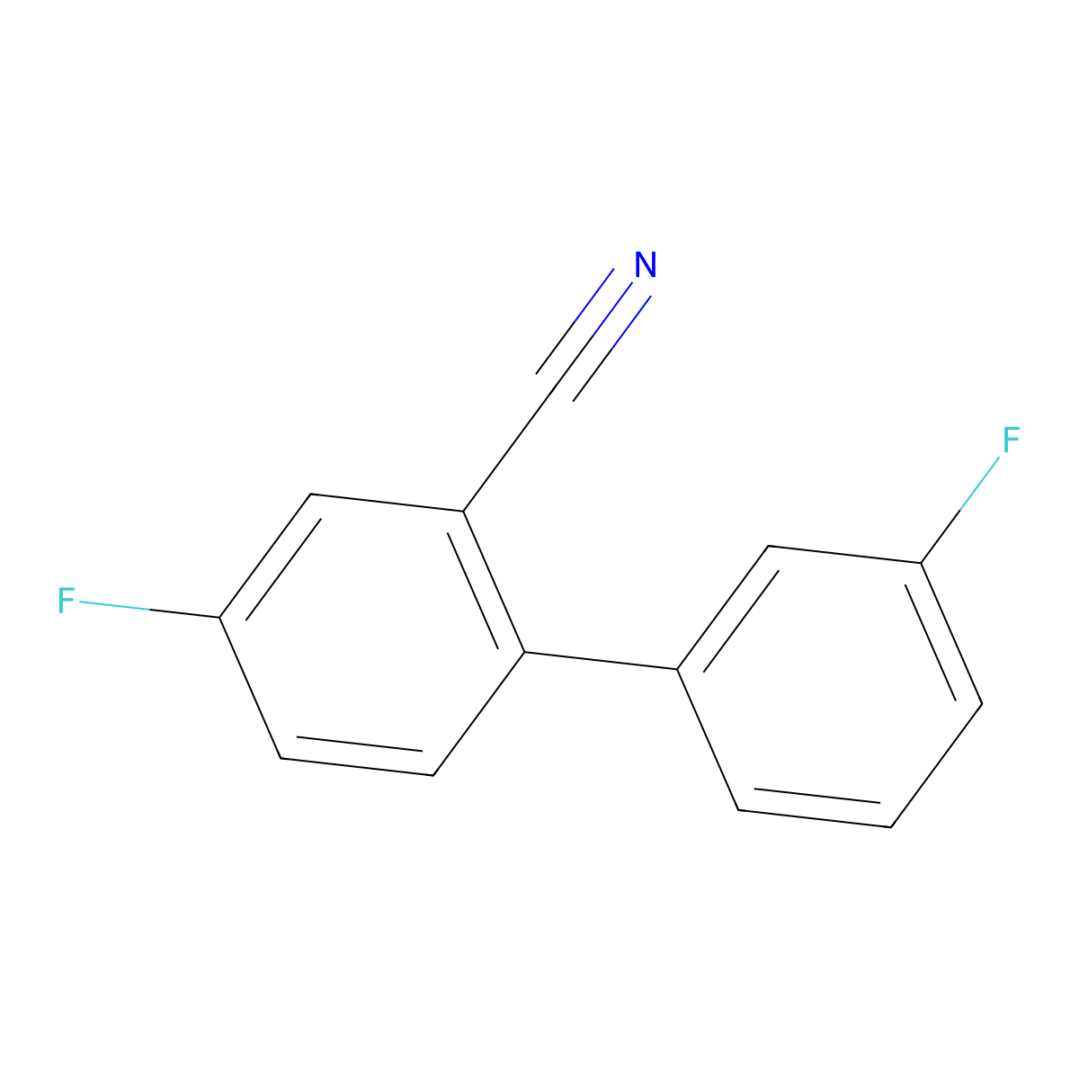 5-Fluoro-2-(3-fluorophenyl)benzonitrile molecular structure, CAS 1214382-03-2