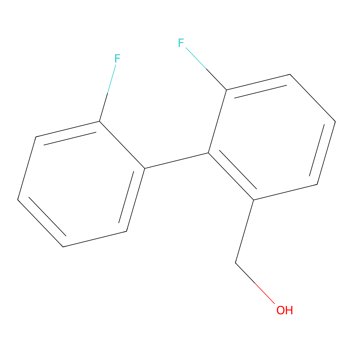 [3-Fluoro-2-(2-fluorophenyl)phenyl]methanol molecular structure, CAS 1214382-22-5