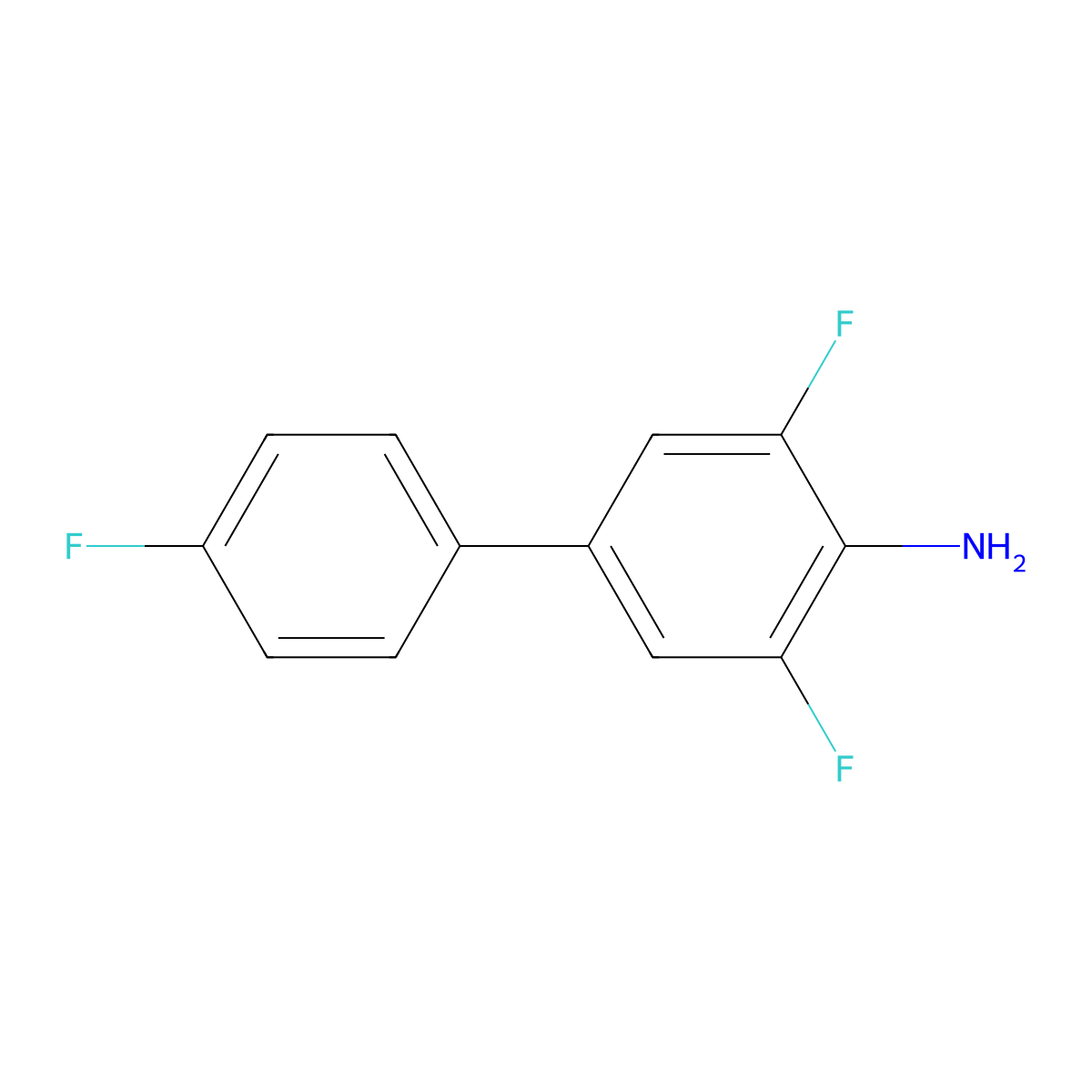 3,4',5-Trifluorobiphenyl-4-amine molecular structure, CAS 1214382-33-8