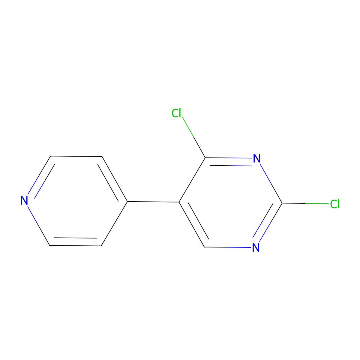 2,4-Dichloro-5-(pyridin-4-yl)pyrimidine molecular structure, CAS 1214382-49-6