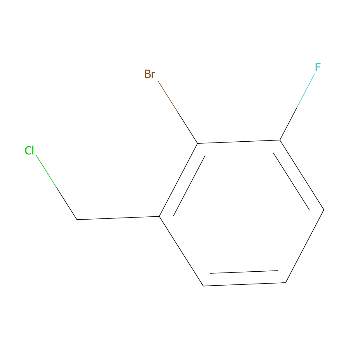 2-Bromo-1-(chloromethyl)-3-fluorobenzene molecular structure, CAS 1214382-68-9