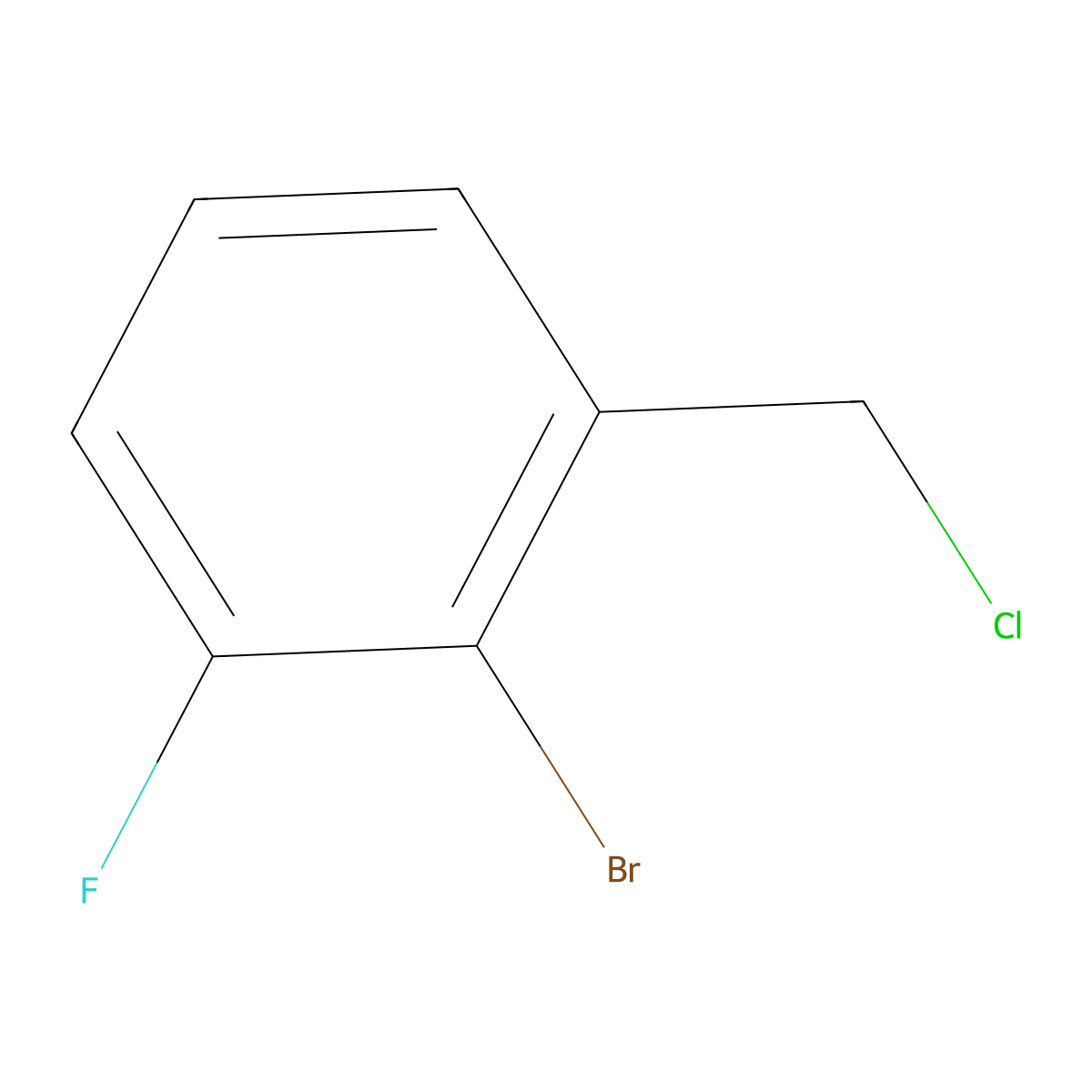 2-Bromo-1-(chloromethyl)-3-fluorobenzene molecular structure, CAS 1214382-68-9