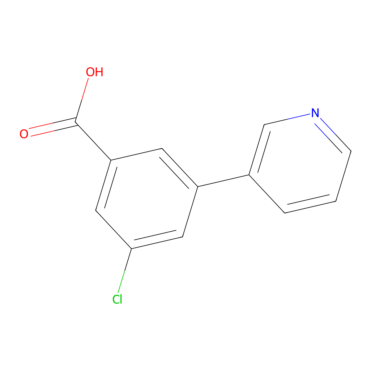 3-Chloro-5-(pyridin-3-yl)benzoic acid molecular structure, CAS 1214382-72-5