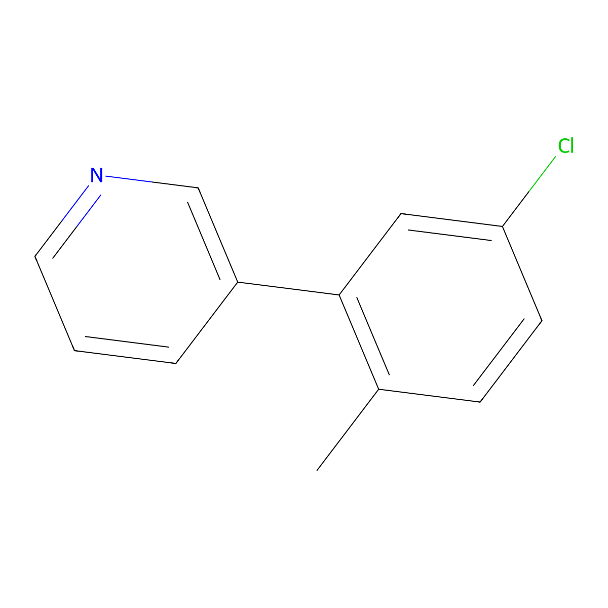 3-(5-Chloro-2-methylphenyl)pyridine molecular structure, CAS 1214382-83-8