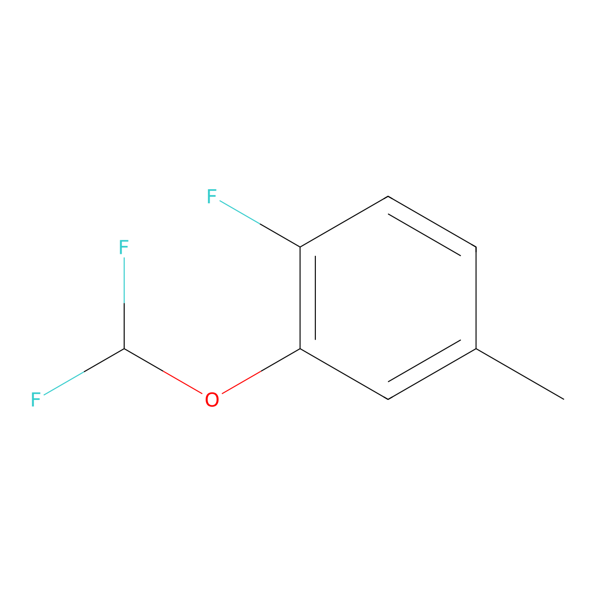 2-(Difluoromethoxy)-1-fluoro-4-methyl-benzene molecular structure, CAS 1214382-97-4
