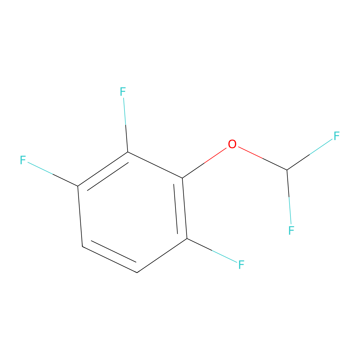 2-(Difluoromethoxy)-1,3,4-trifluoro-benzene molecular structure, CAS 1214383-22-8