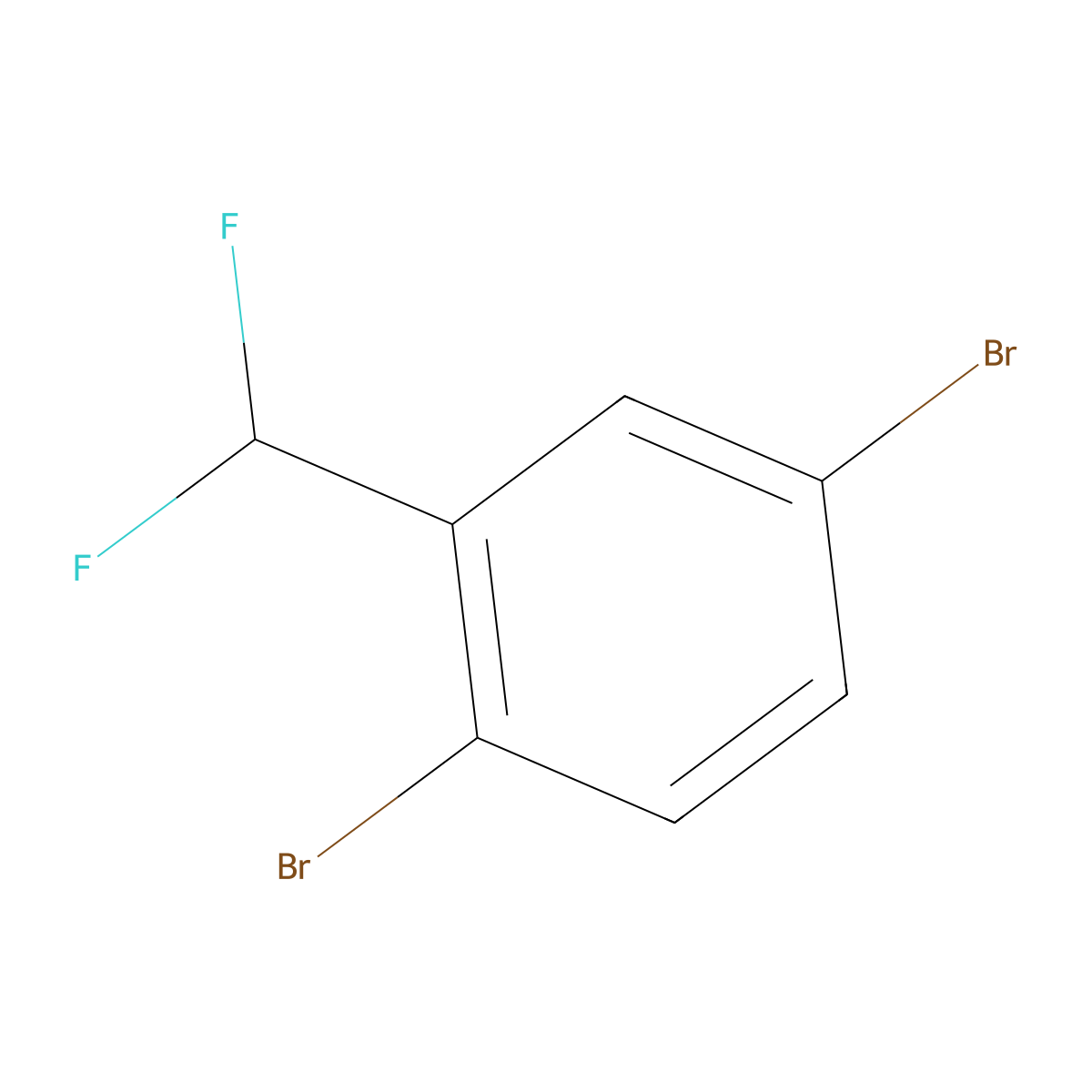 1,4-Dibromo-2-(difluoromethyl)benzene molecular structure, CAS 1214383-36-4