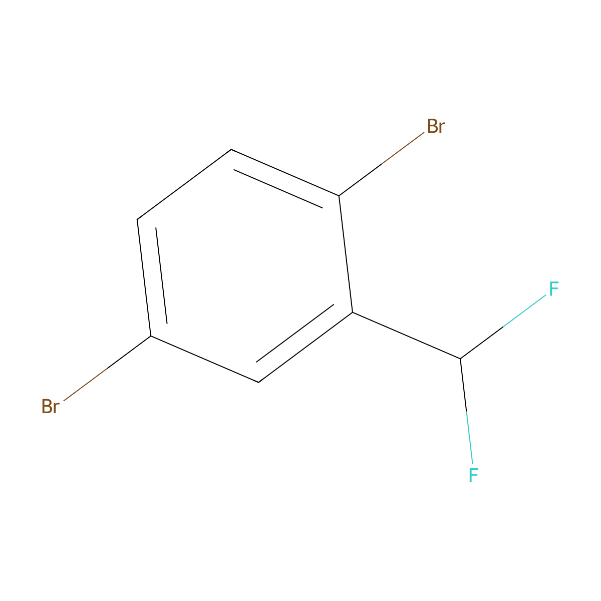 1,4-Dibromo-2-(difluoromethyl)benzene molecular structure, CAS 1214383-36-4