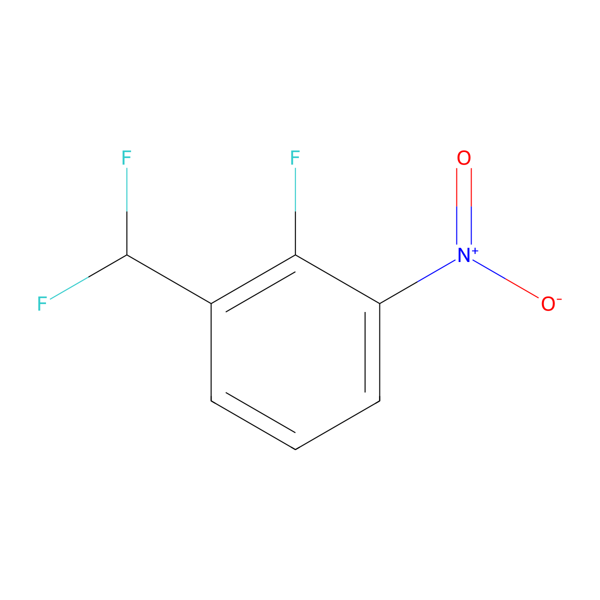 1-(Difluoromethyl)-2-fluoro-3-nitrobenzene molecular structure, CAS 1214383-50-2