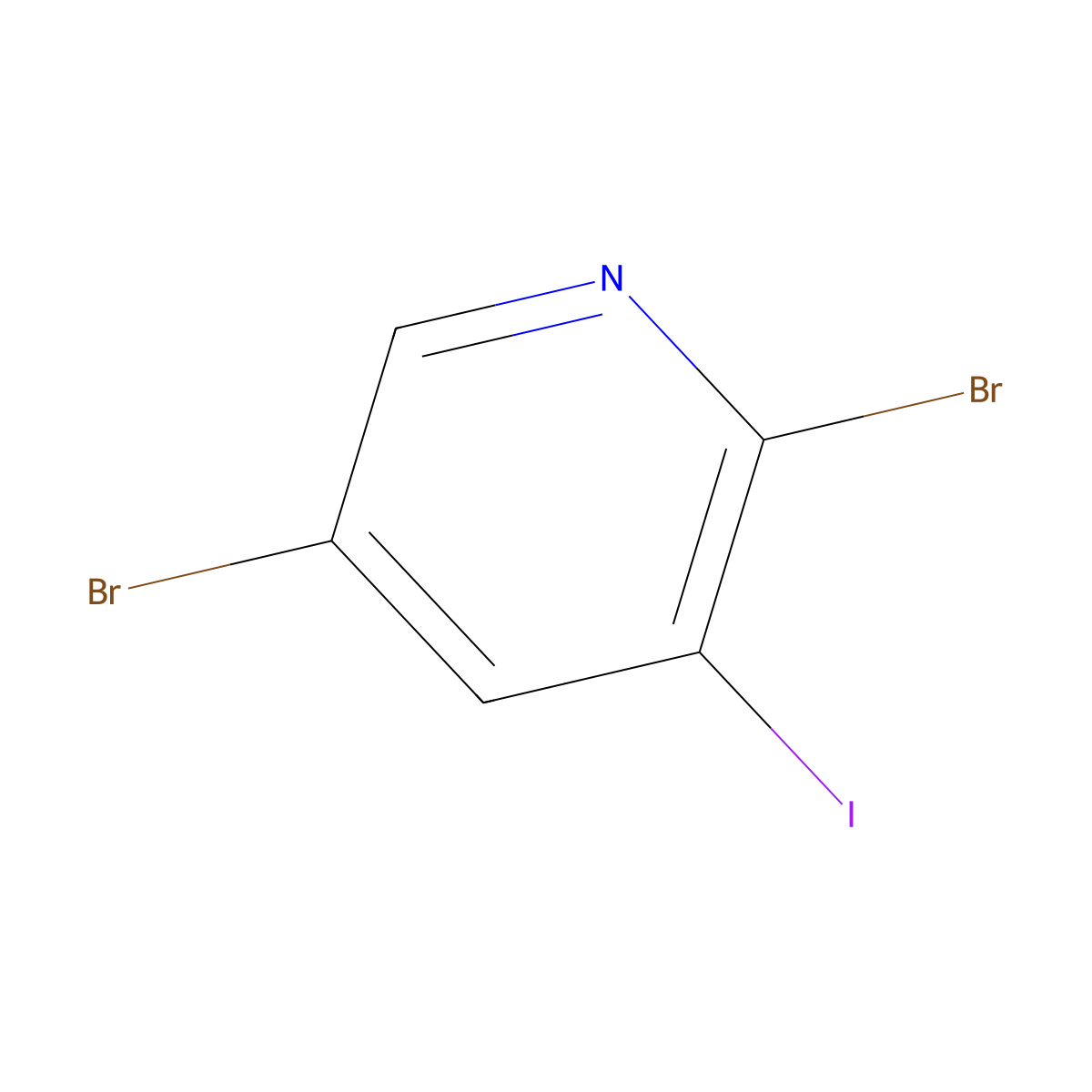 2,5-Dibromo-3-iodopyridine molecular structure, CAS 1214383-63-7