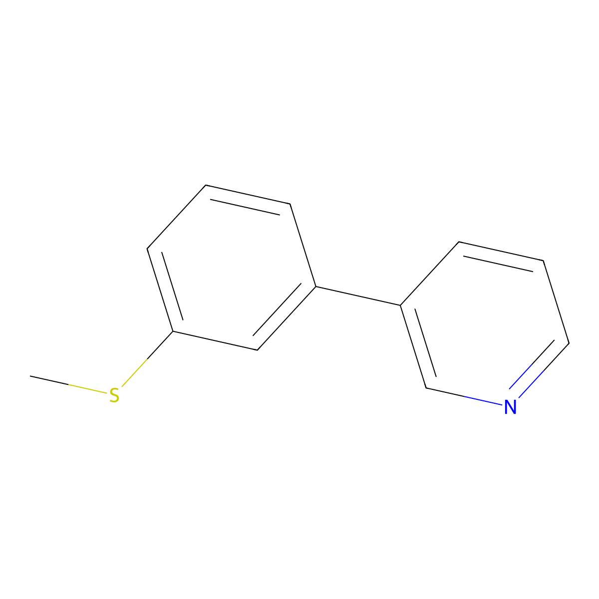 3-(3-(Methylthio)phenyl)pyridine molecular structure, CAS 1214383-66-0