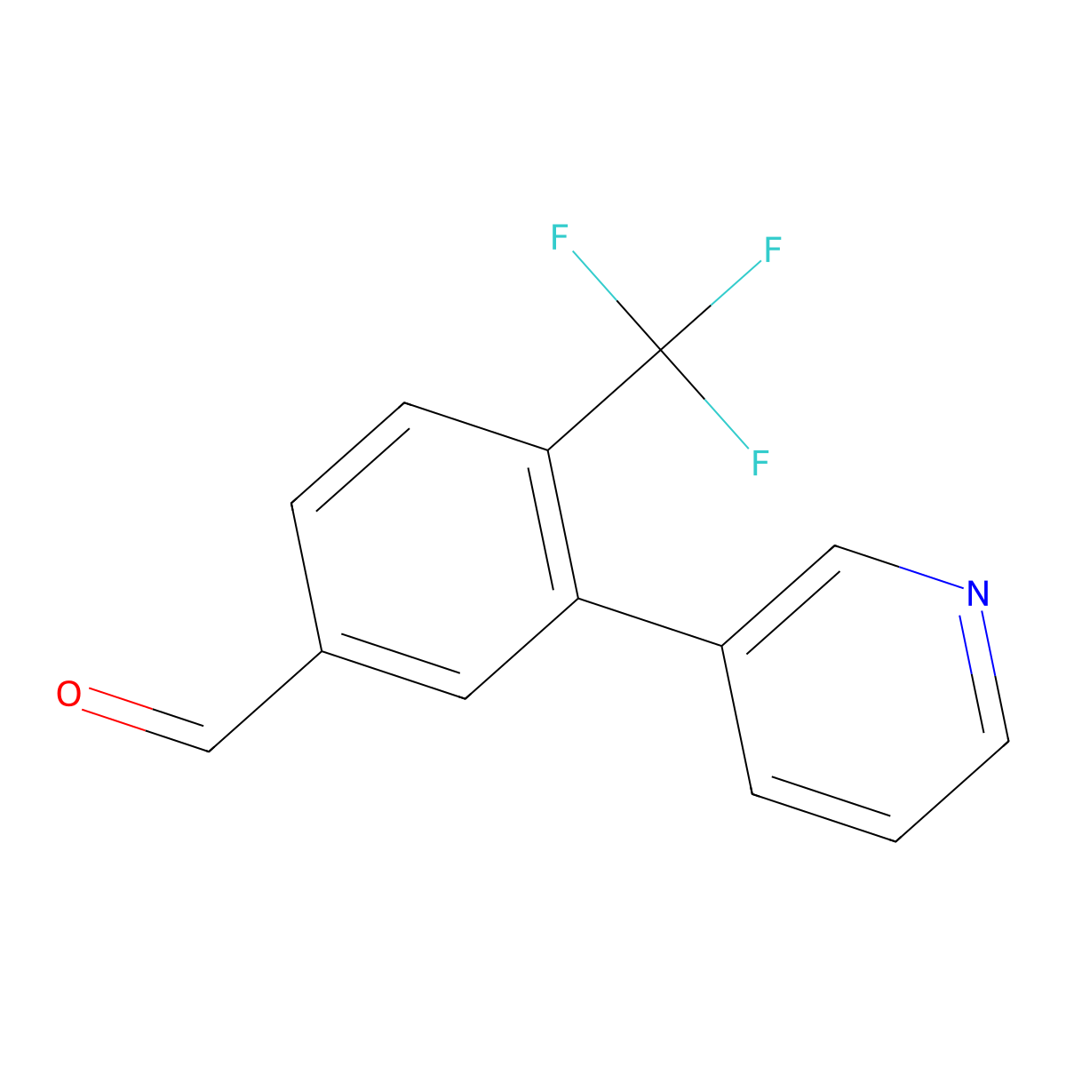 3-(Pyridin-3-yl)-4-(trifluoromethyl)benzaldehyde molecular structure, CAS 1214383-69-3