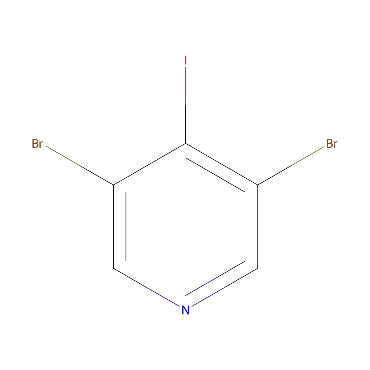 3,5-Dibromo-4-iodopyridine molecular structure, CAS 1214383-75-1