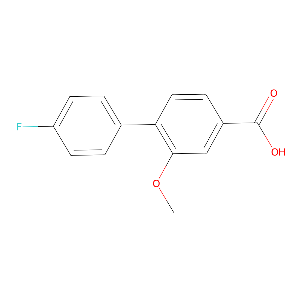 4-(4-Fluorophenyl)-3-methoxybenzoic acid molecular structure, CAS 1214384-09-4