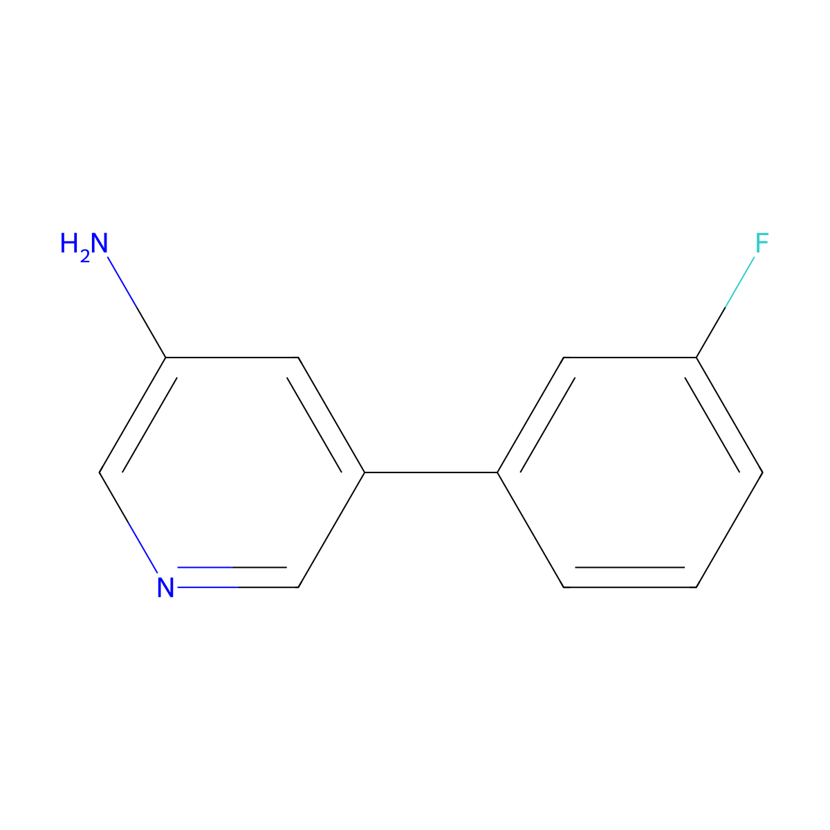 5-(3-Fluorophenyl)pyridin-3-amine molecular structure, CAS 1214384-10-7